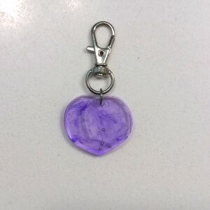 Peach Resin Keychain